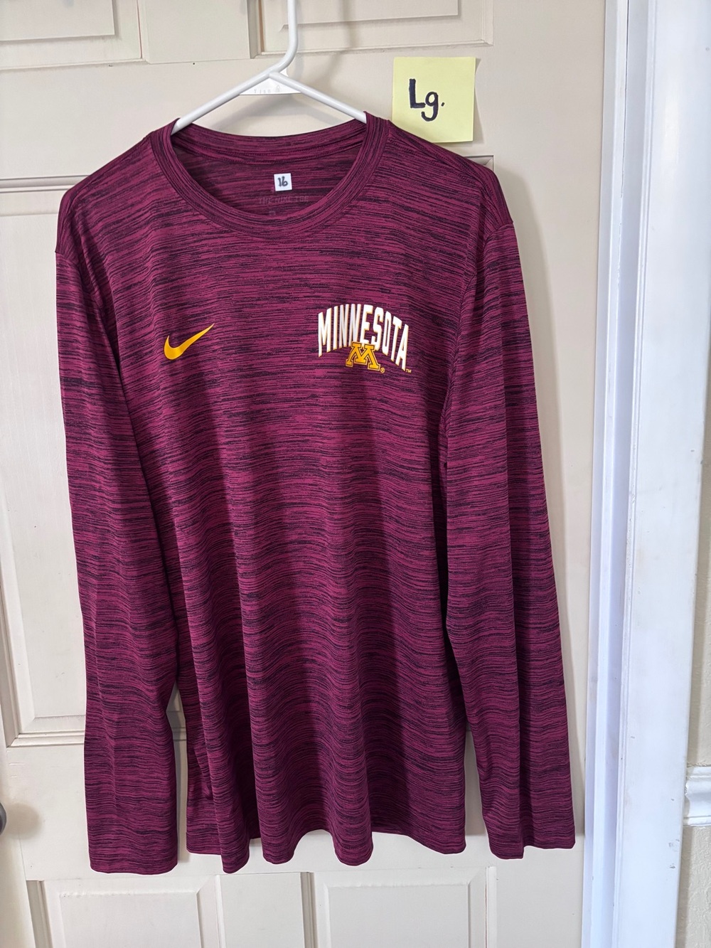Men's Nike Dri-FIT Minnesota Golden Gophers Velocity Legend Long Sleeve T-Shirt